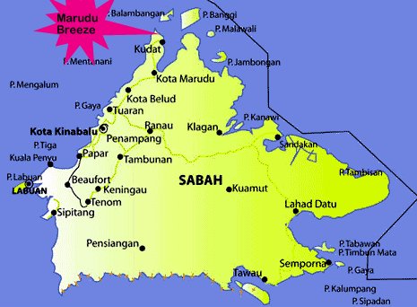 Property location on Sabah map
